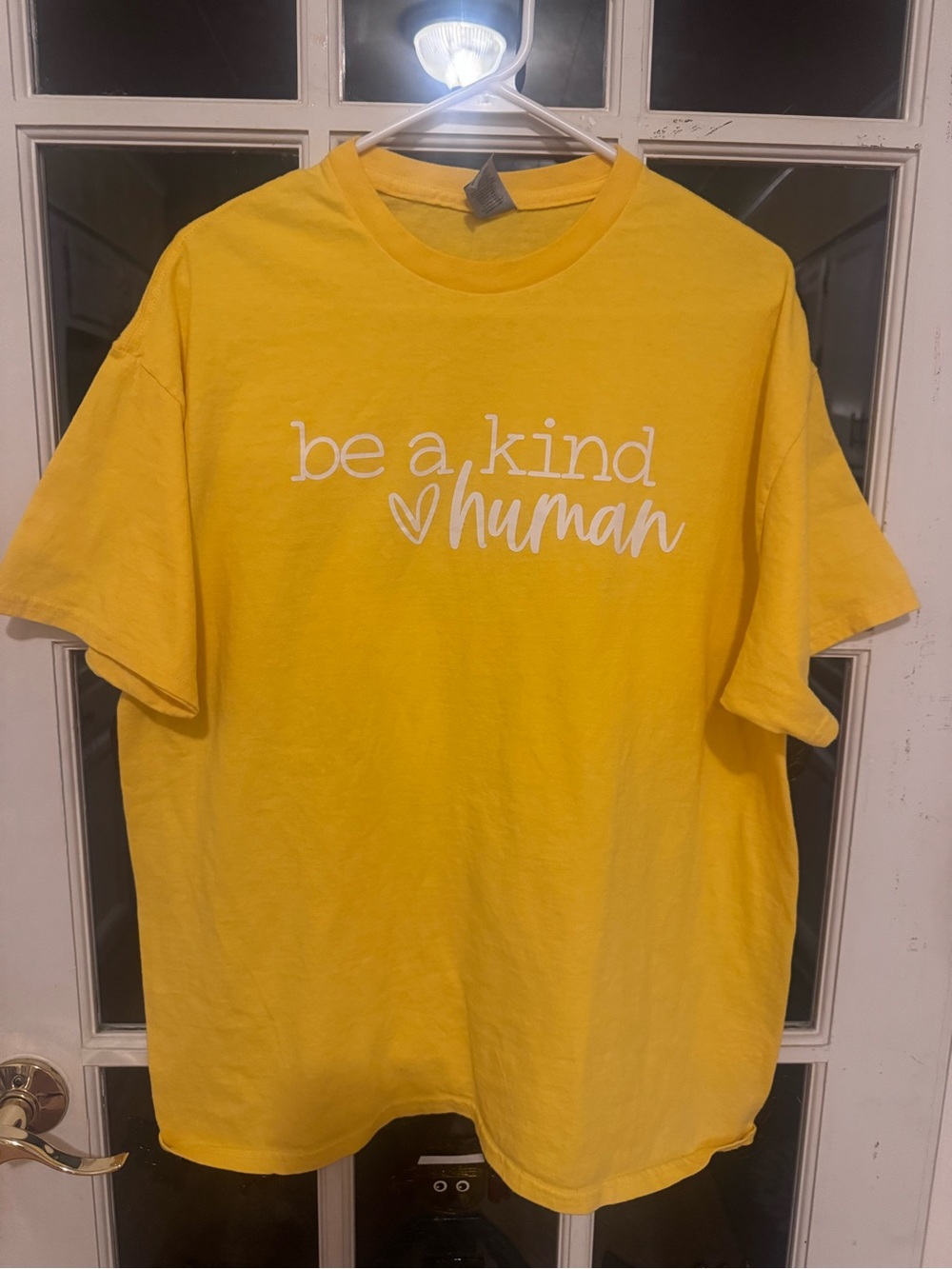 Gildan Yellow "be a kind human" Short Sleeve Tee